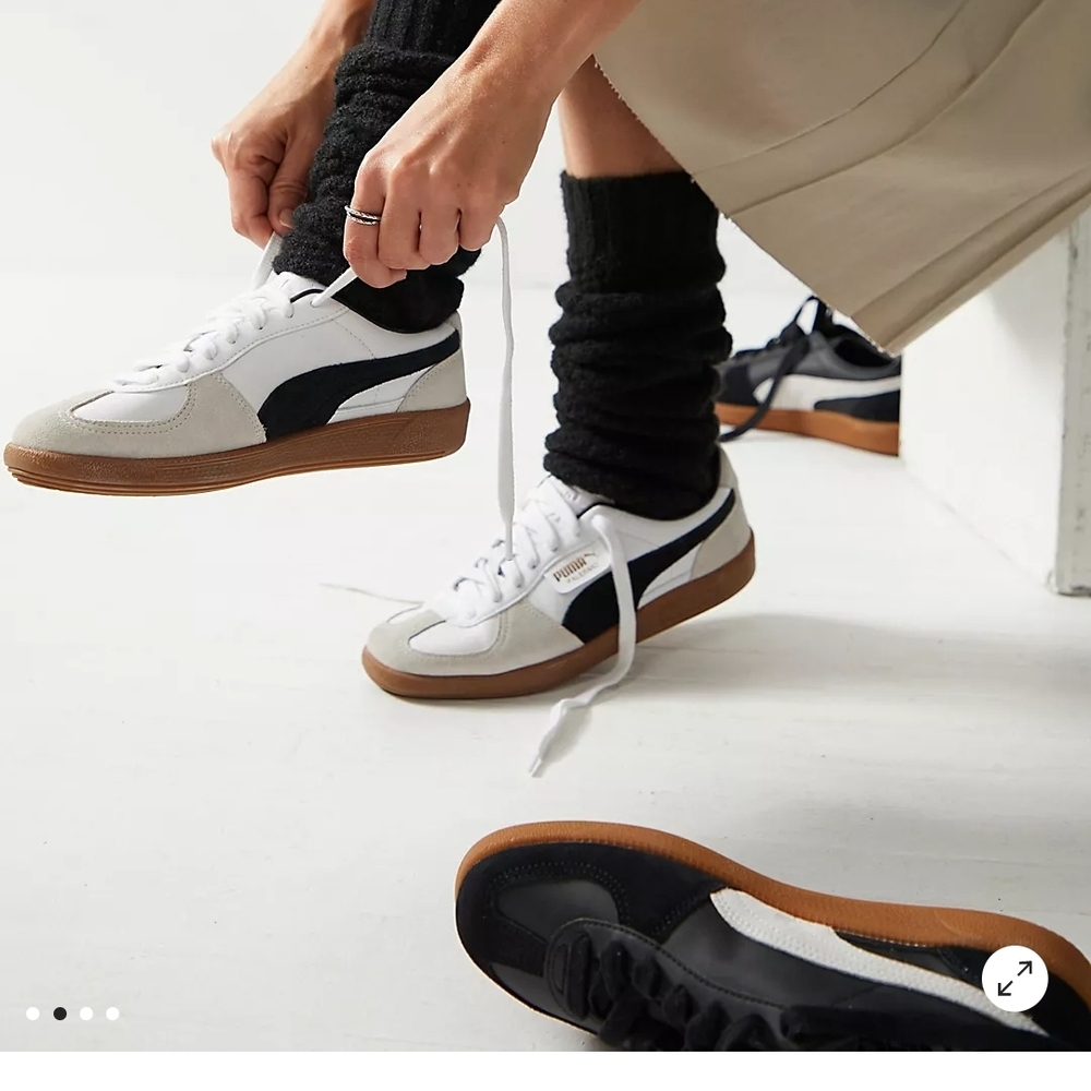 Puma Classic White and Black Sneakers